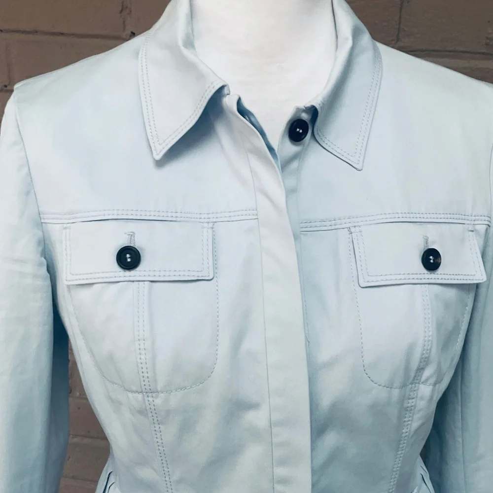 Miu Miu Light Blue Peplum Jacket